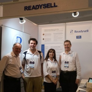 Staff at Readysell stand at Office Brands Expo 2014