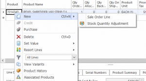 Readysell 8.23: Speed up order entry with quick stock quantity adjustment generation