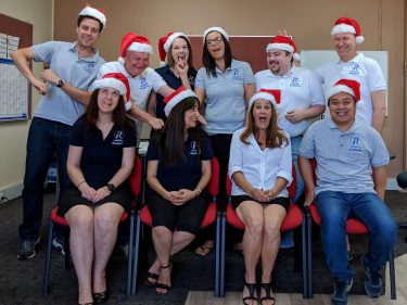 Readysell staff in Christmas hats